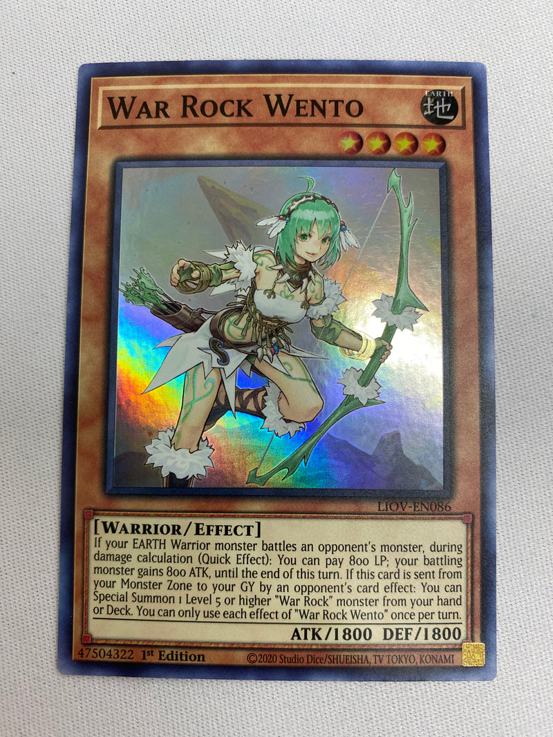 Yugioh War Rock Wento  LIOV-EN086  Super Rare  1st Edition Near Mint