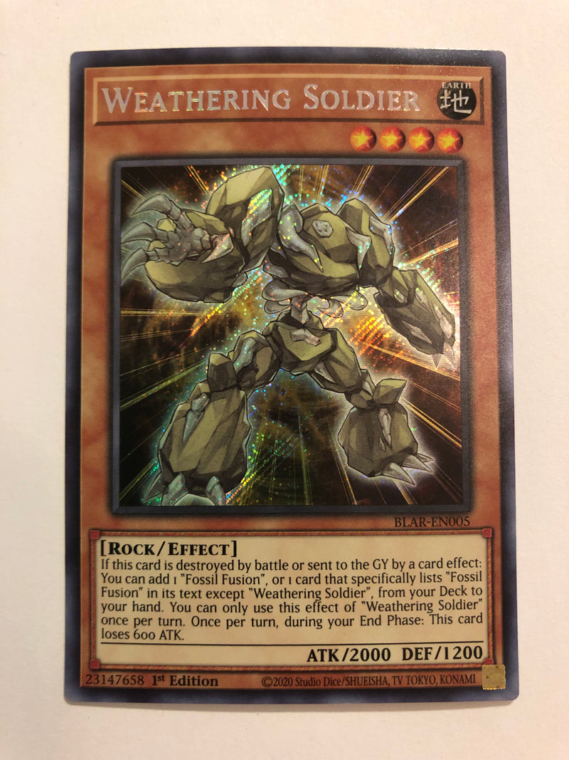 Yugioh Weathering Soldier BLAR-EN005 Secret Rare 1st Edition Near Mint