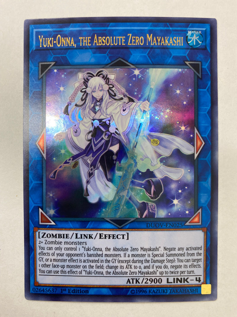 Yugioh Yuki-Onna, The Absolute Zero Mayakashi Ultra Rare 1st Edition Near Mint