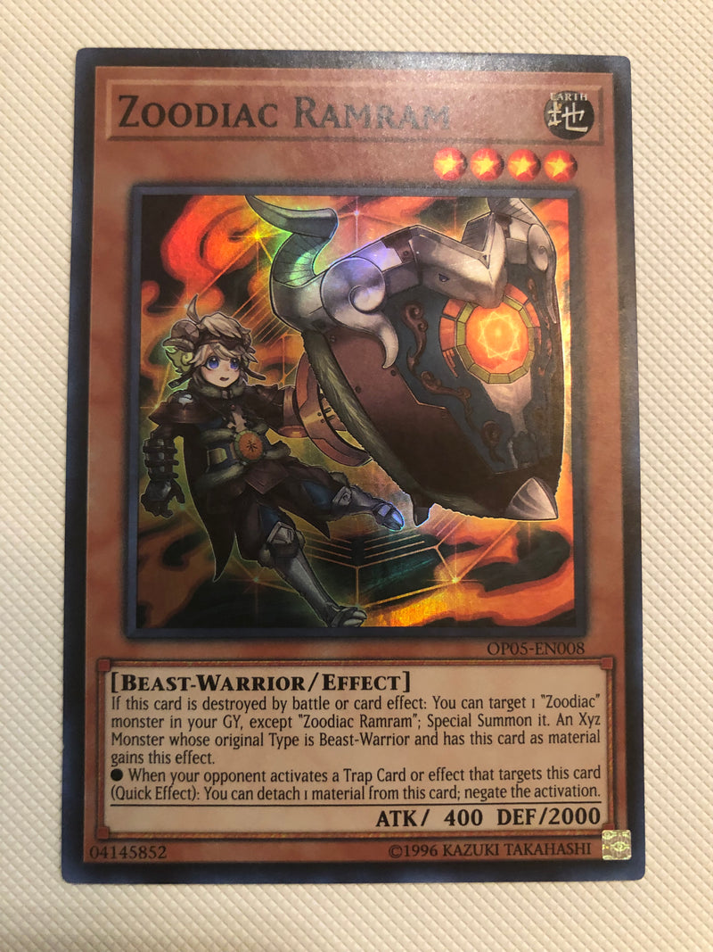 Yugioh Zoodiac Ramram OP05-EN08 Super Rare Near Mint