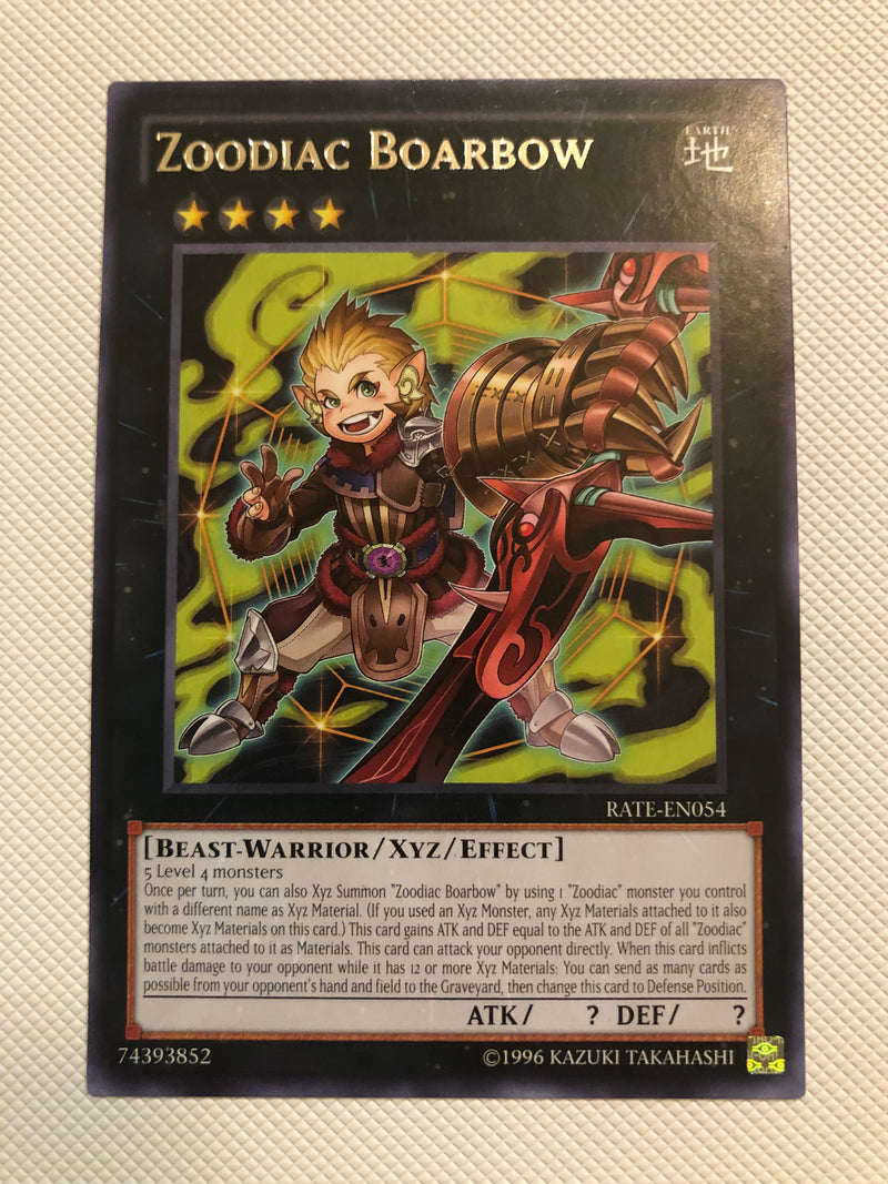 Yugioh Zoodiac Boarbow RATE-EN054 Rare Unlimited Edition Near Mint