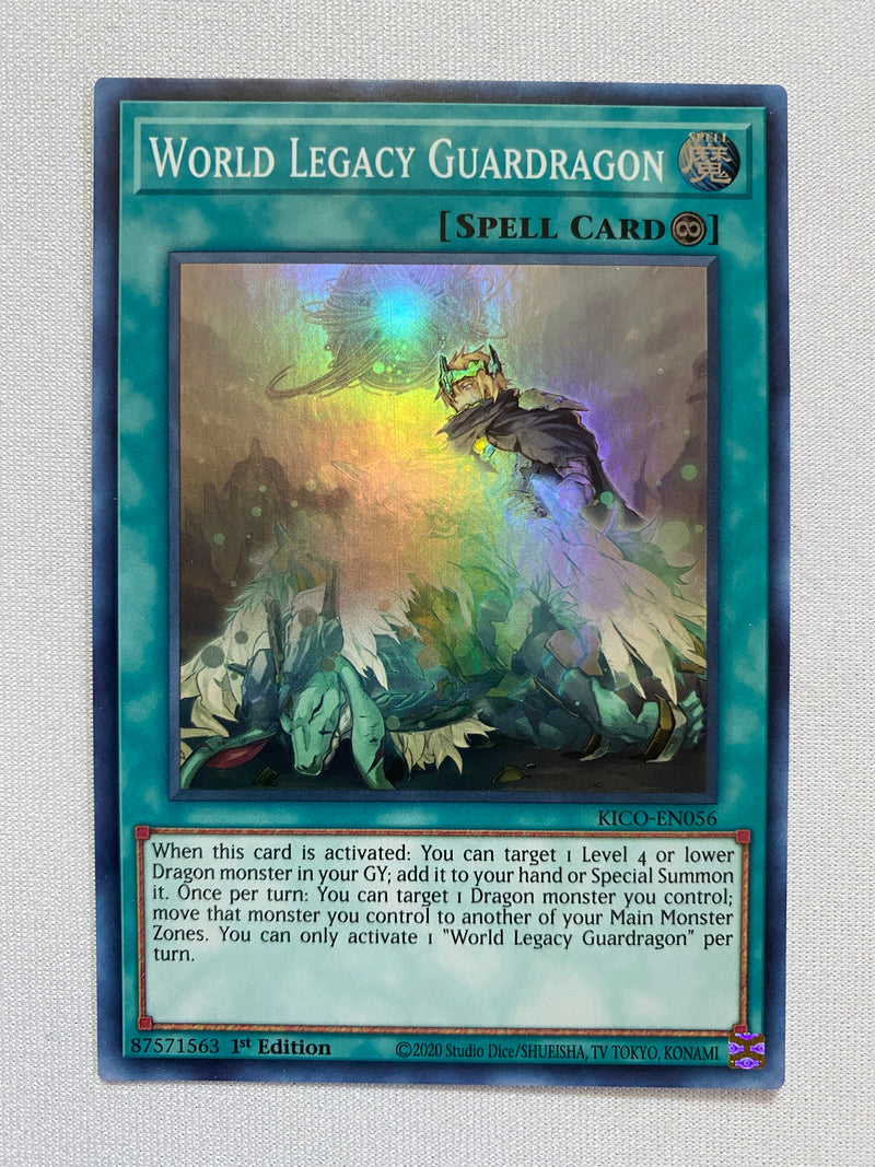 Yugioh World Legacy Guardragon KICO-EN056 Super Rare 1st Edition  Near Mint