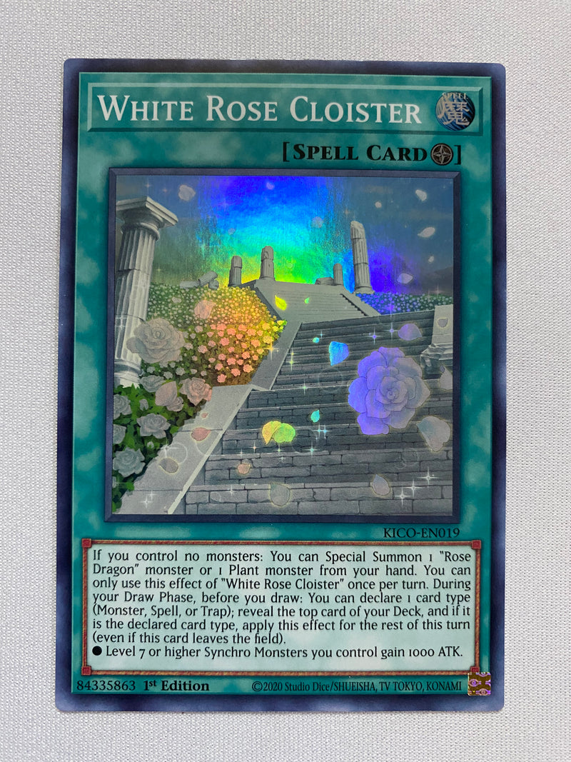 Yugioh White Rose Cloister  KICO-EN019 Super Rare 1st Edition Near Mint