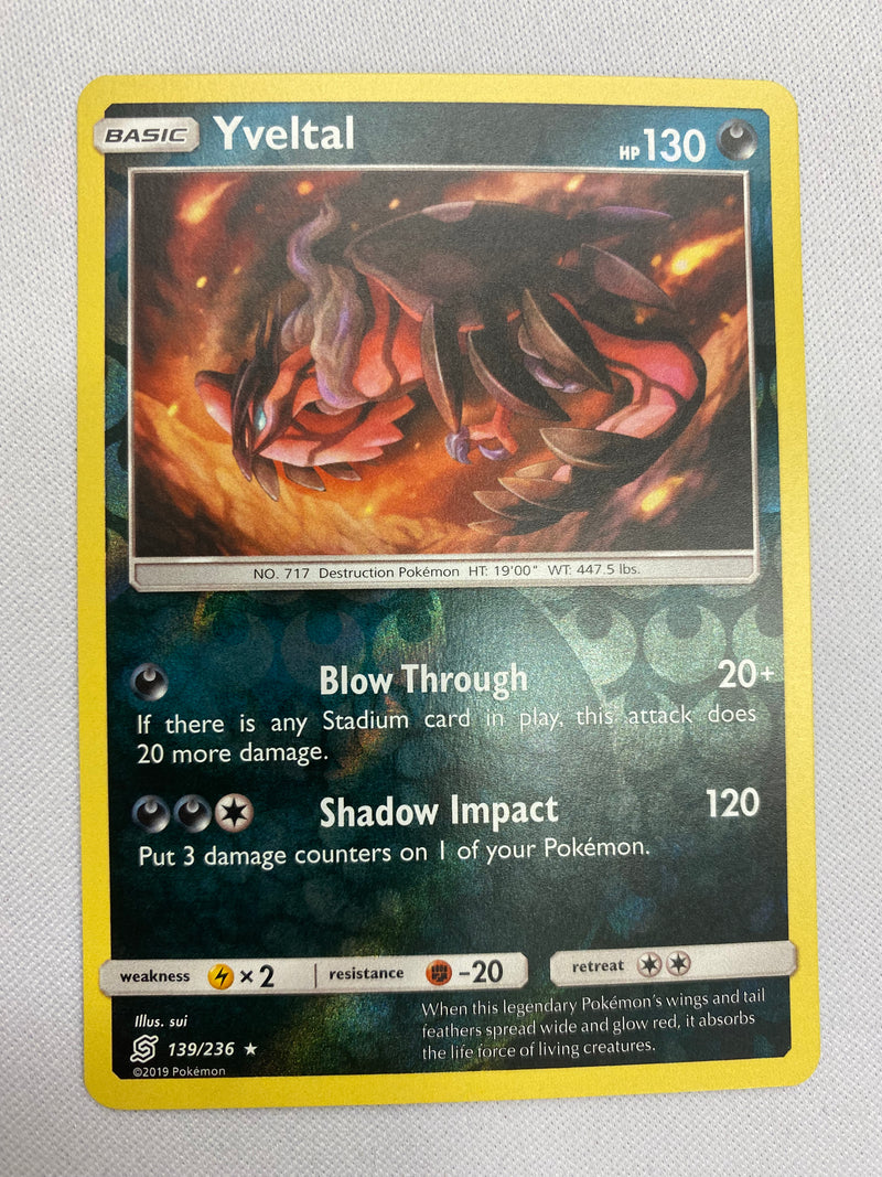 Yveltal  139/236 Reverse Holo Foil Pokemon Card Unified Minds NM