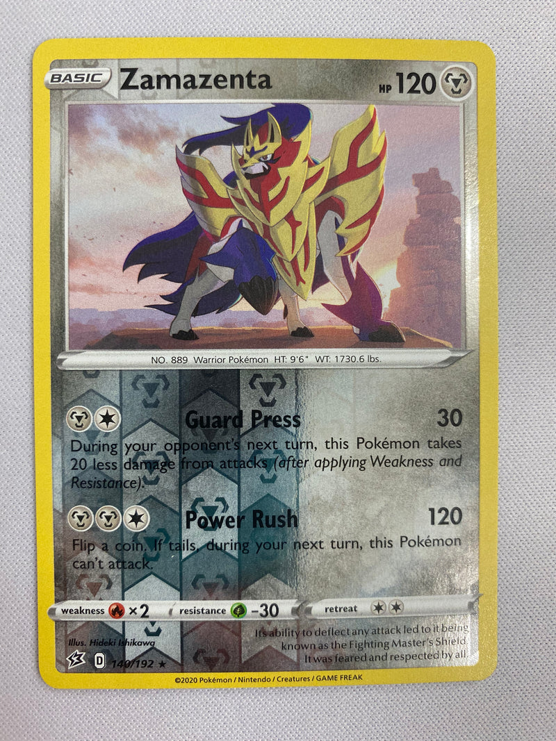 Zamazenta 140/192 Reverse Holo Pokemon TCG  Rebel Clash NM