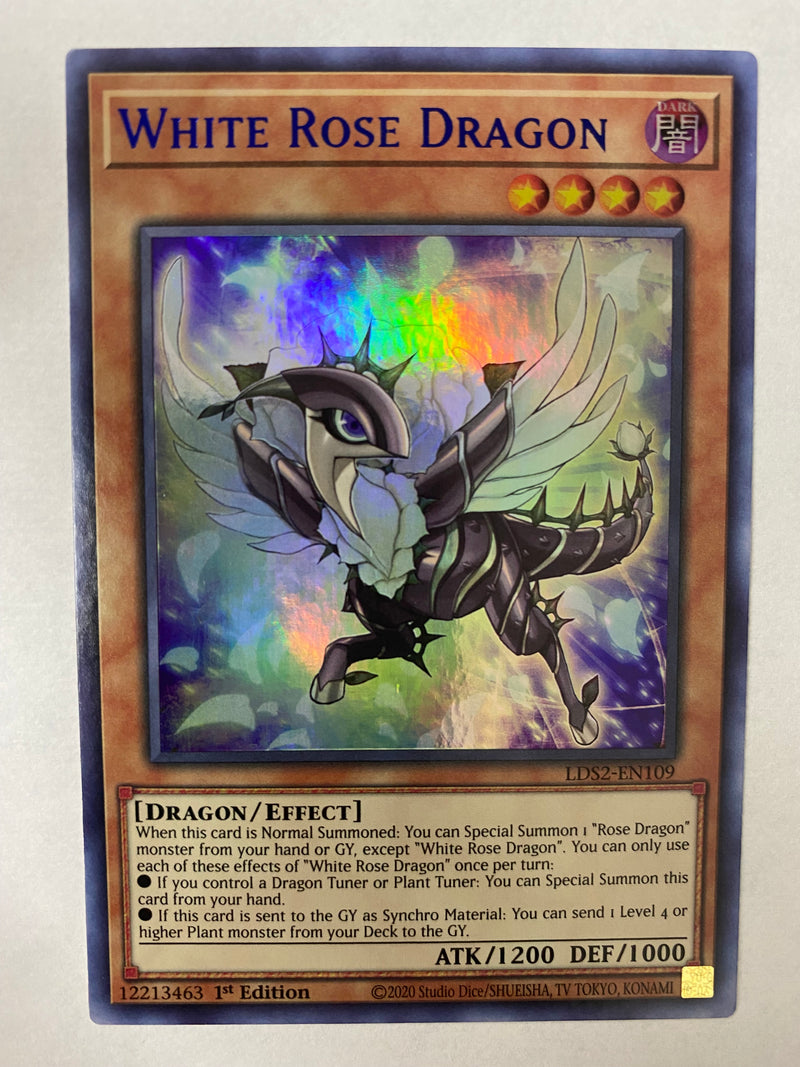 Yugioh White Rose Dragon LDS2-EN109 1st Edition Ultra Rare Blue NM