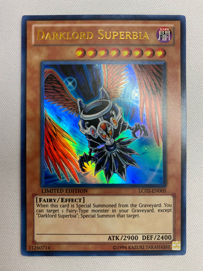 Yugioh! Darklord Superbia  LC02-EN005  Ultra Rare  Limited Edition Near Mint