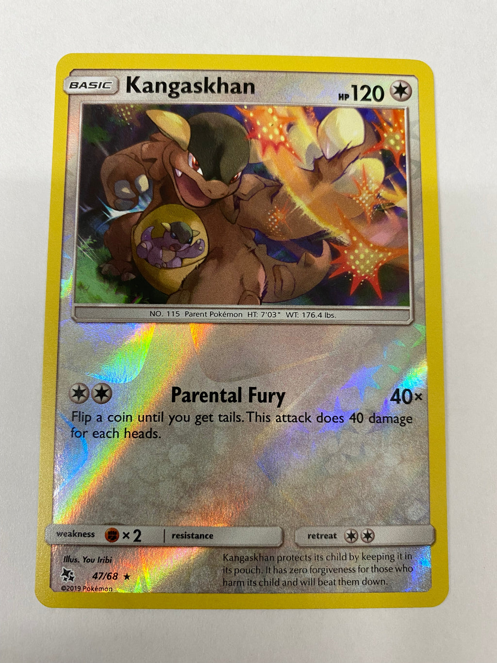 Kangaskhan - Hidden Fates Pokémon card 47/68