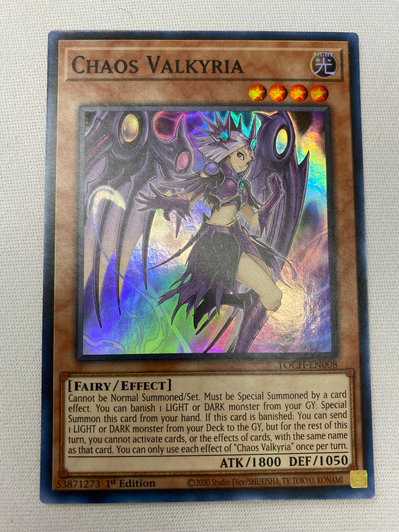 Yugioh! Chaos Valkyria TOCH-EN008 Super Rare 1st Edition Near Mint