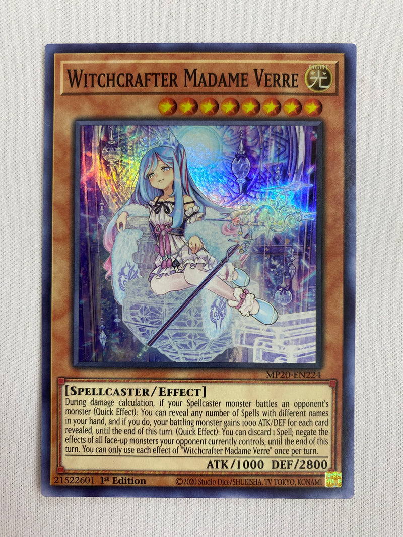 Yugioh Witchcrafter Madame Verre MP20-EN224 Super Rare 1st  Edition NM