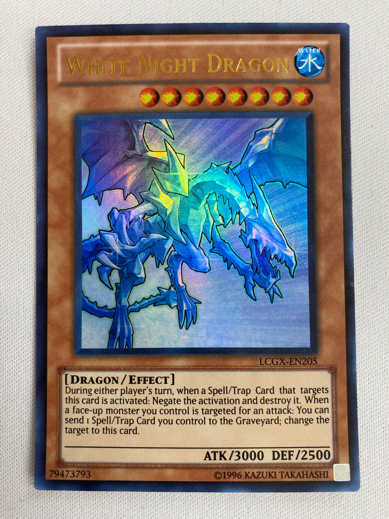 Yugioh White Night Dragon  LCGX-EN205  Ultra Rare Unlimited Near Mint