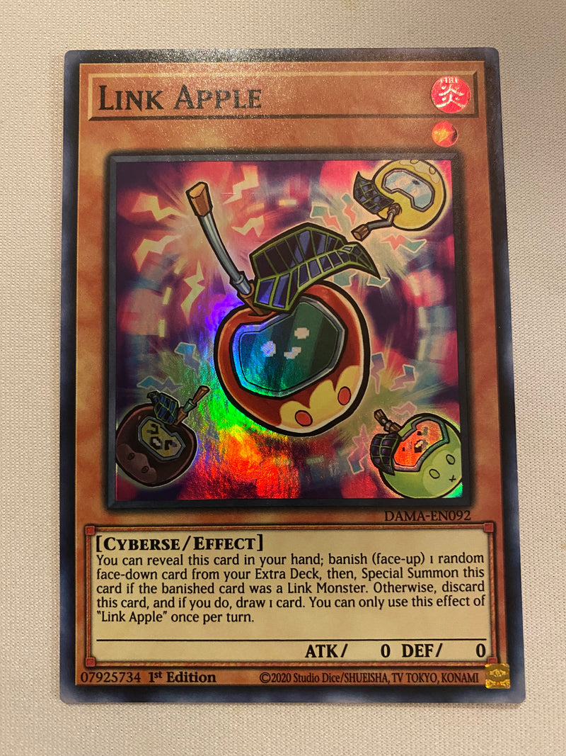 Yugioh! Link Apple  DAMA-EN092  Super Rare 1st Edition Near Mint