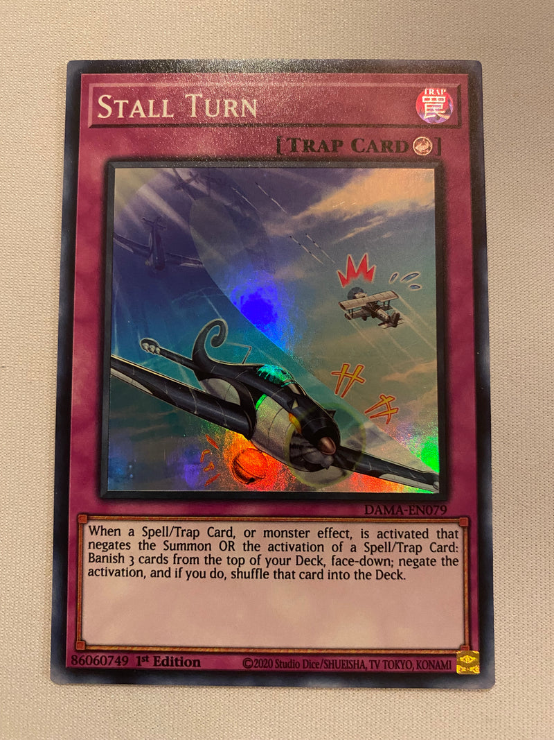 Yugioh! Stall Turn - DAMA-EN079  Super Rare  1st Edition Near Mint