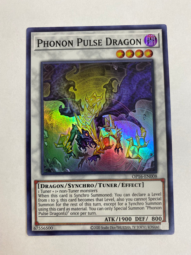 Yugioh! Phonon Pulse Dragon OP16-EN008 Super Rare Unlimited NM