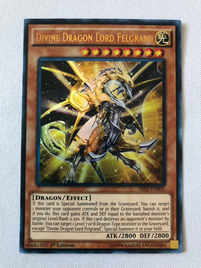 Yugioh Divine Dragon Lord Felgrand SR02-EN001 Ultra Rare 1st Edition Near Mint