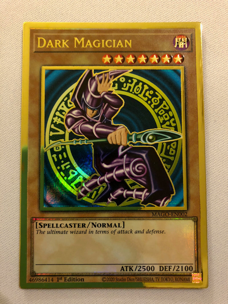 Yugioh Dark Magician MAGO-EN002 Premium Gold Rare 1st Edition Near Mint