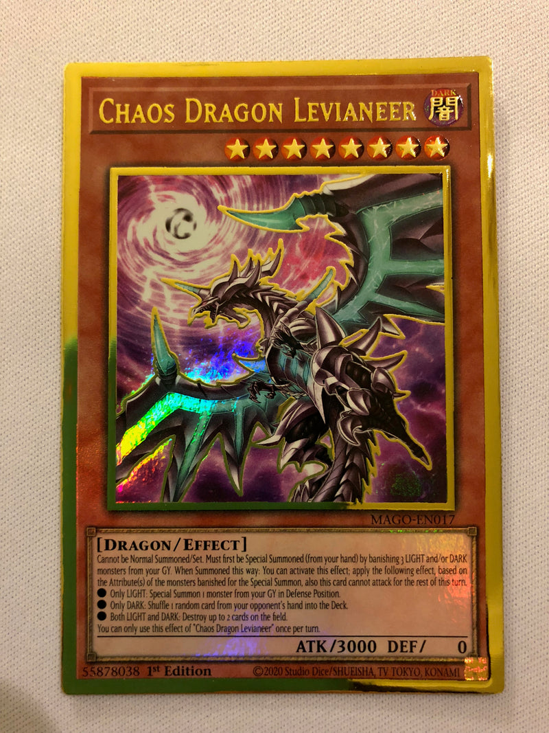 Yugioh Chaos Dragon Levianeer MAGO-EN017 Maximum Gold 1st Edition Near Mint