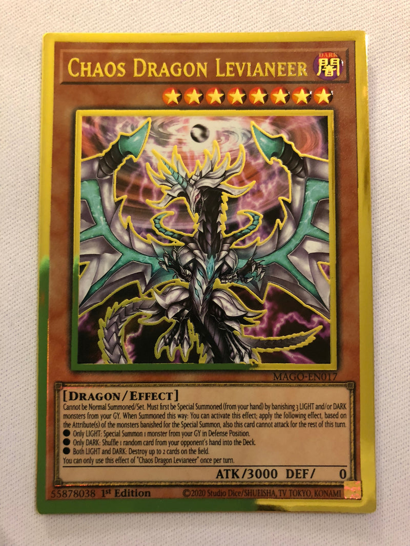 Yugioh Chaos Dragon Levianeer MAGO-EN017 Maximum Gold Rare 1st Edition NM