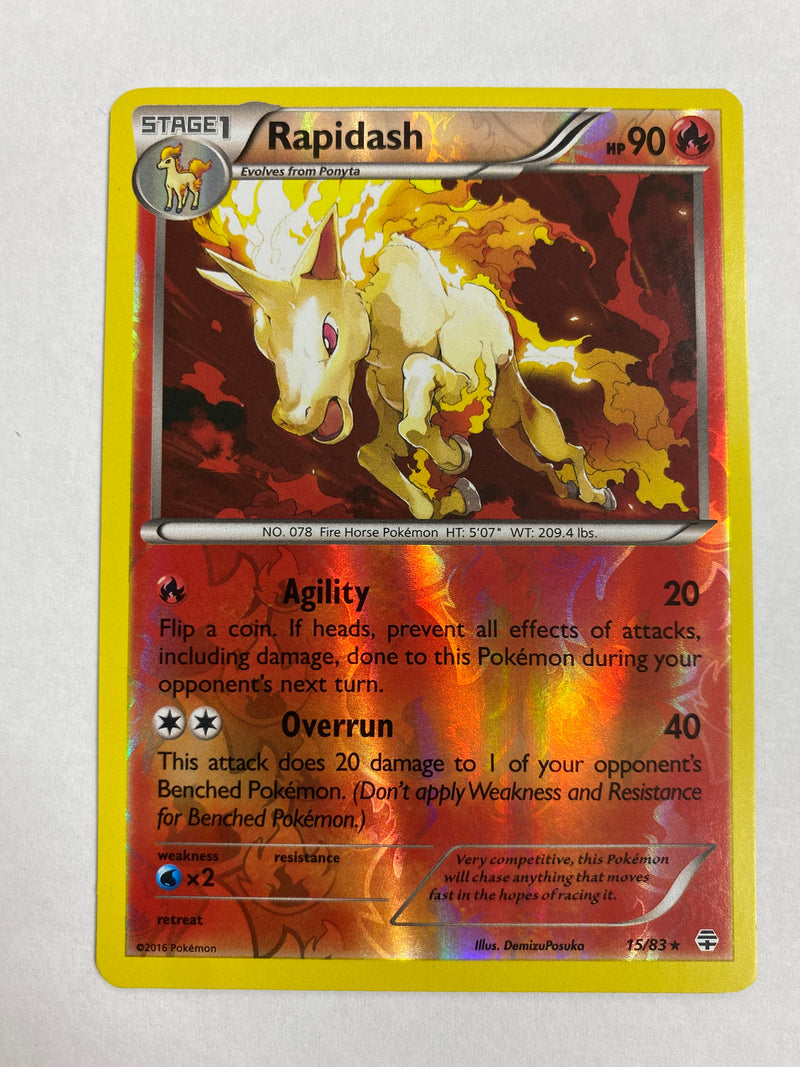 Rapidash 15/83 Reverse Holo Pokemon Card Near Mint