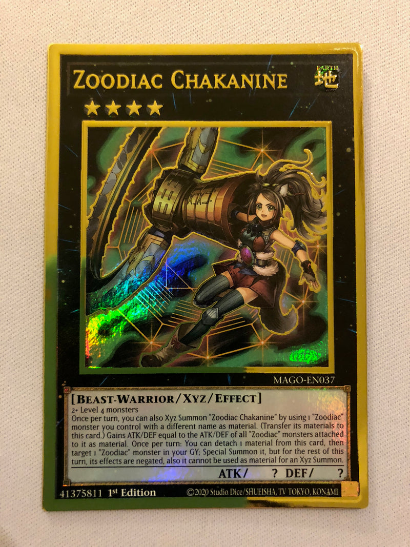 Yugioh Zoodiac Chakanine MAGO-EN037 Maximum Gold Rare 1st Edition Near Mint