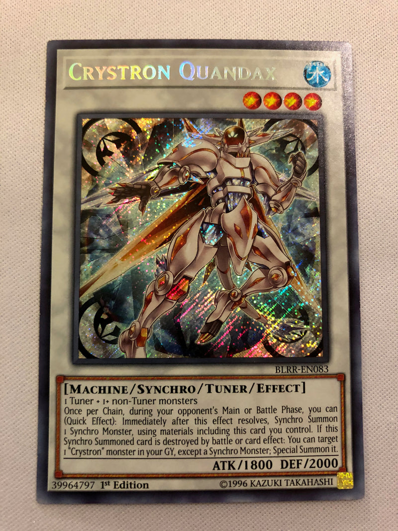 Yugioh Crystron Quandax BLRR-EN083 1st Edition Secret Rare Near Mint