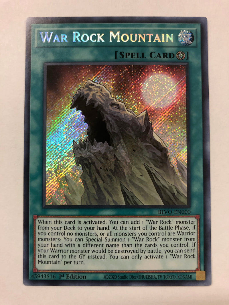 Yugioh War Rock Mountain BLVO-EN000 Secret Rare 1st Edition Near Mint