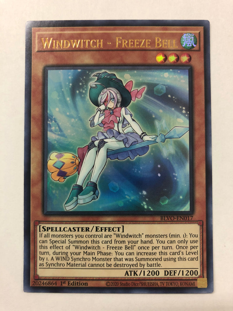 Yugioh Windwitch - Freeze Bell BLVO-EN017 Ultra Rare 1st Edition Near Mint