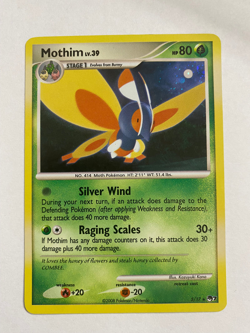 Mothim 5/17 Holo Rare Pokemon Card Near Mint