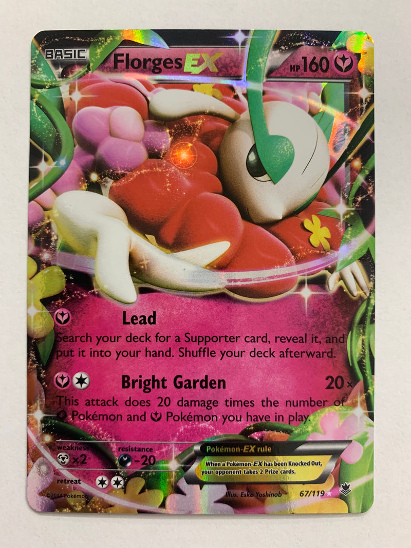 Florges EX 67/119 XY Phantom Forces Ultra Rare Full Art Pokemon TCG NM