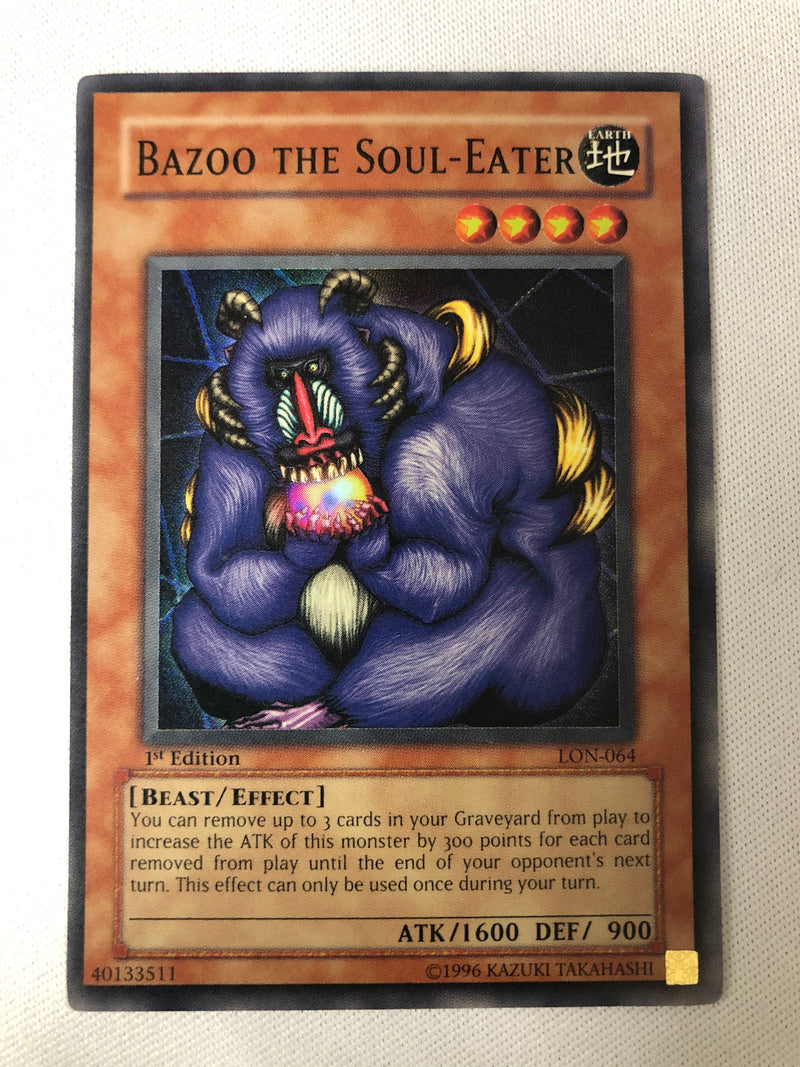 Yugioh Bazoo the Soul Eater LON-064 1st Edition Super Rare Near Mint