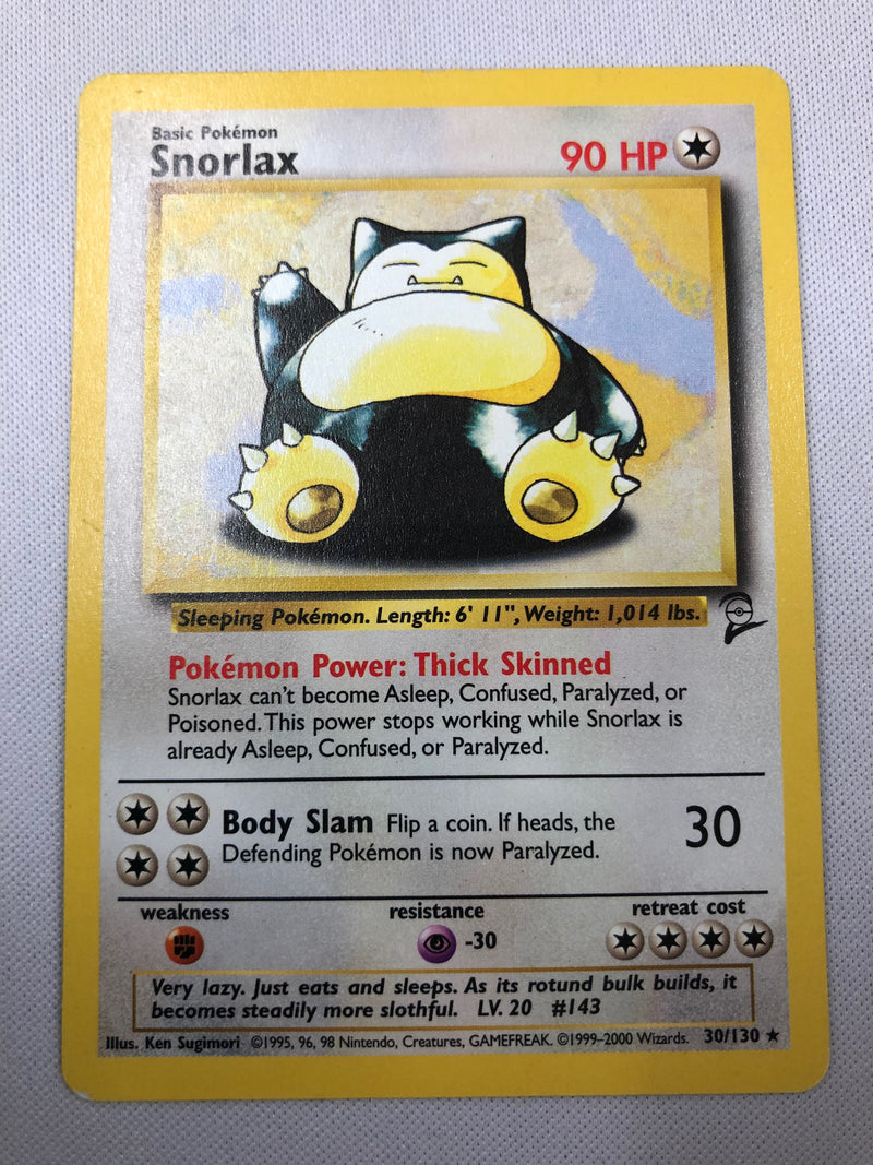 Snorlax 30/130 Non-Holo Rare Base Set 2 Pokemon Card Near Mint