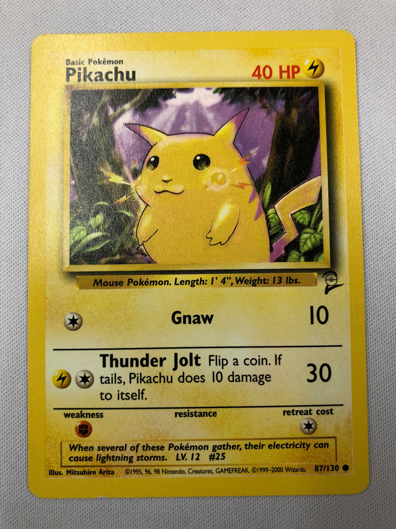 Pikachu 87/130 Base Set 2 Pokemon Card Near Mint
