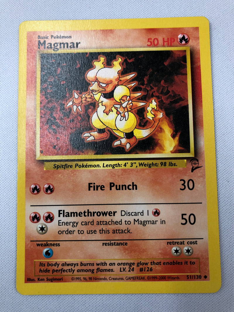 Magmar 51/130 Uncommon Base Set 2 Pokemon Card Near Mint