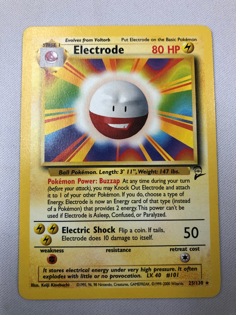 Electrode 25/130 Base Set 2 Non-Holo Rare Pokemon Card Near Mint