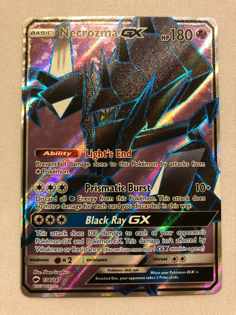 Necrozma GX 134/147 Full Art Ultra Rare Pokemon Card Near Mint