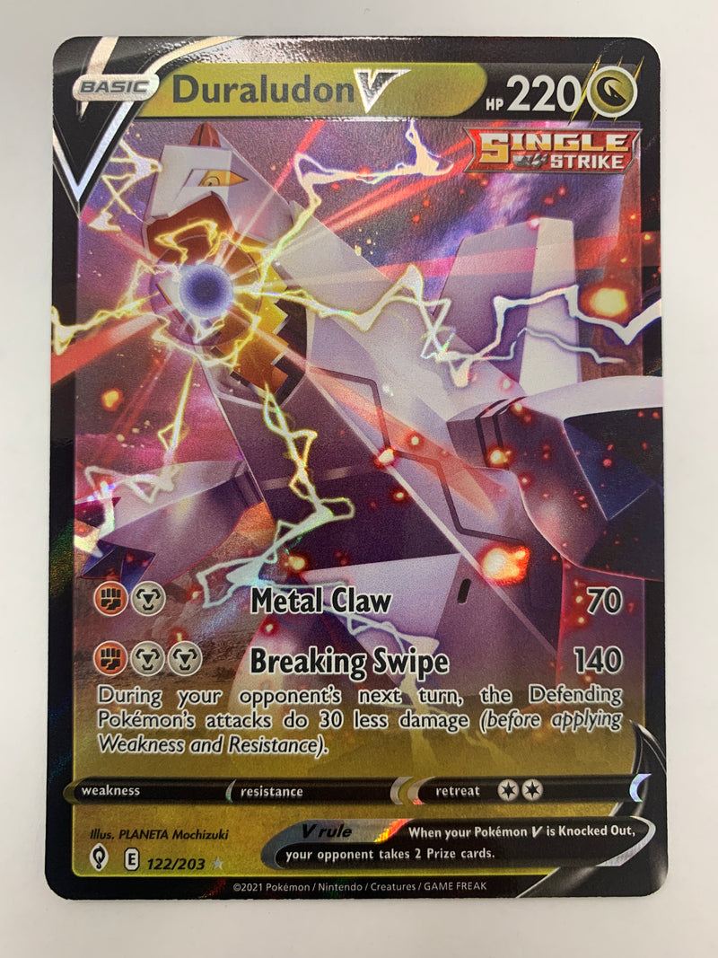 Duraludon V 122/203 Ultra Rare Holo Evolving Skies Pokemon Card NM