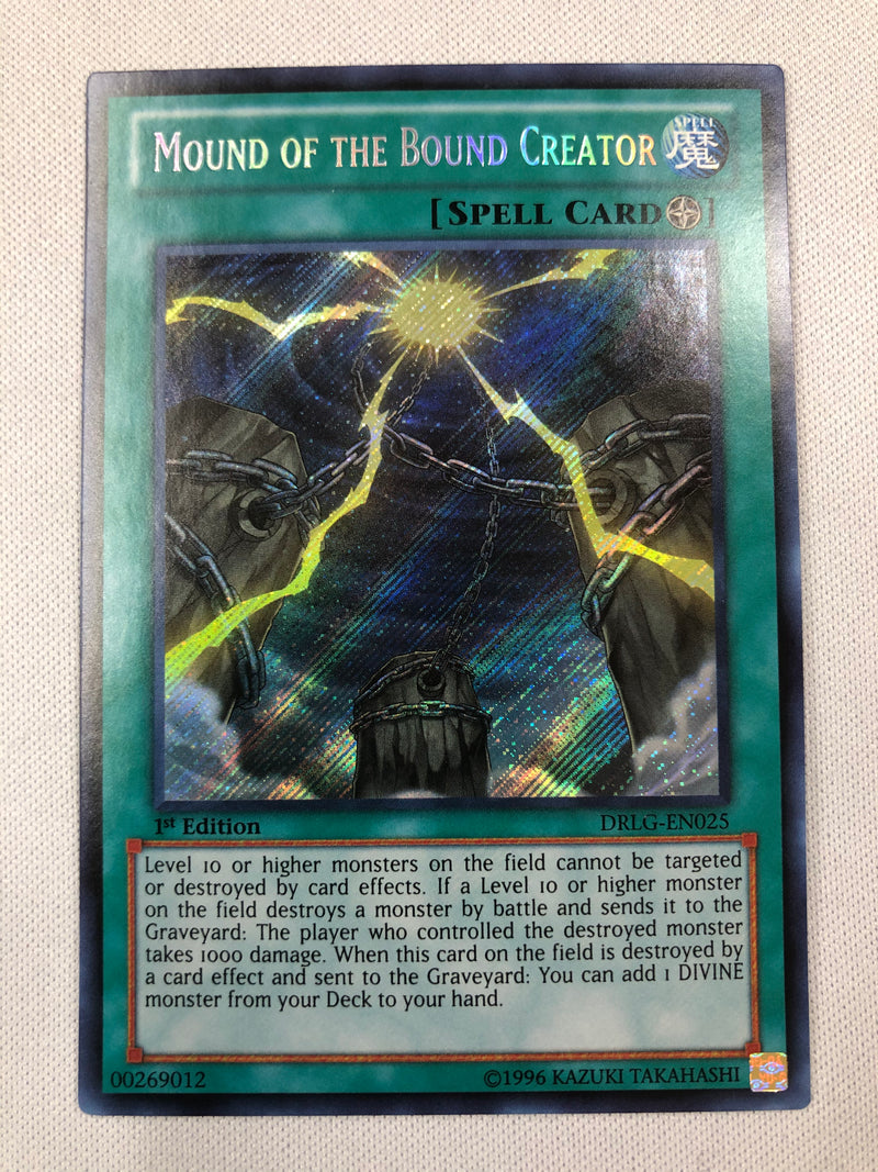 Yugioh Mound of the Bound Creator DRLG-EN025 Secret Rare 1st Edition Near Mint