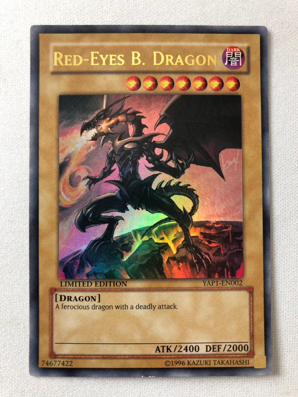 YAP1-EN002 Yu-Gi-Oh! hot Red-Eyes Black Dragon