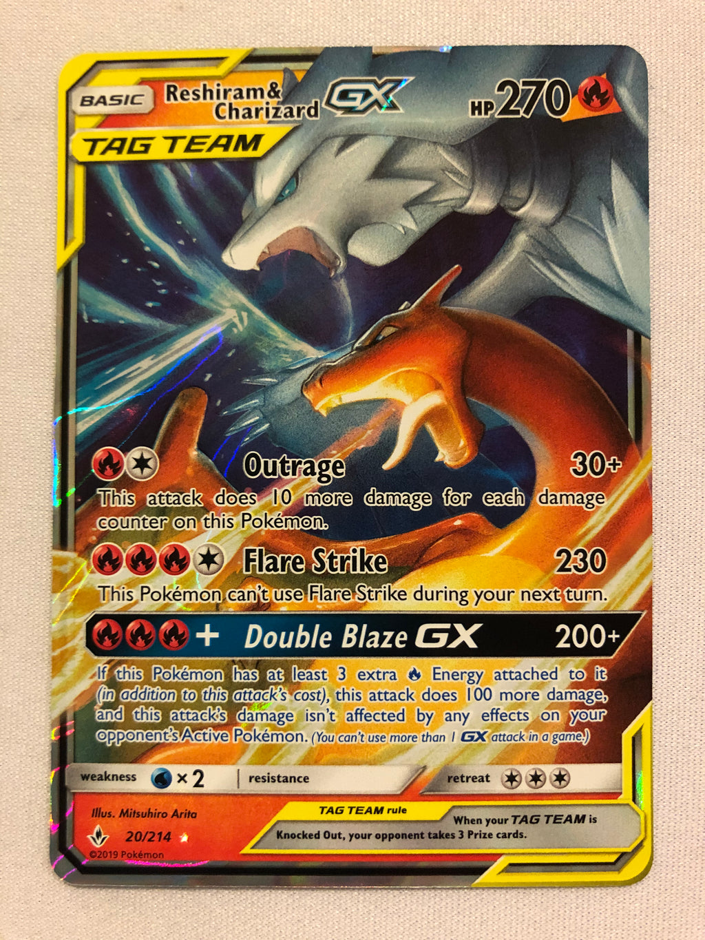 Reshiram & Charizard GX - 20/214 - Ultra Rare