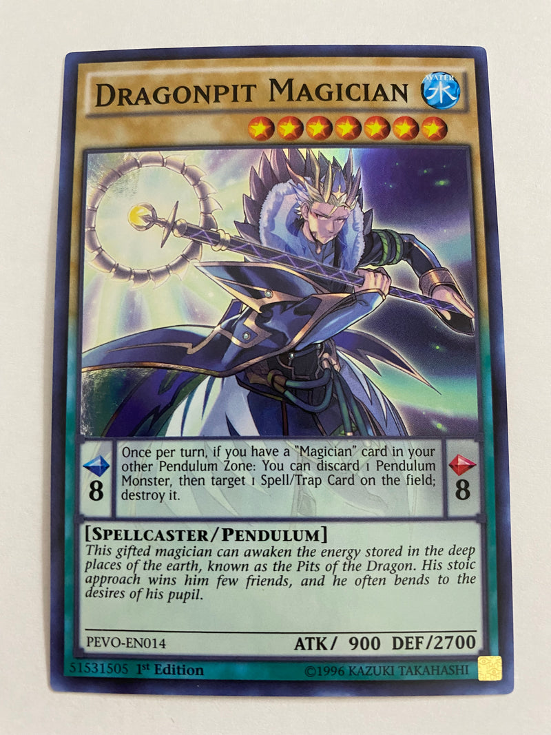 Yugioh! Dragonpit Magician PEVO-EN014 Super Rare 1st Edition Naer Mint