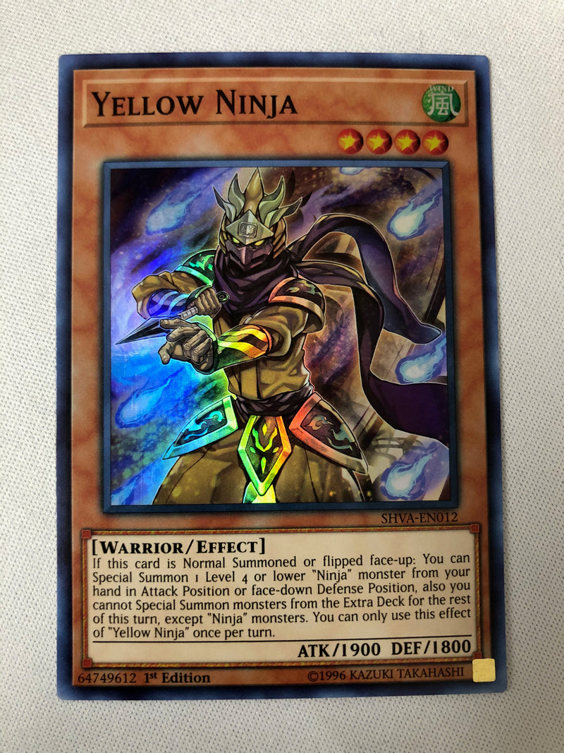 Yugioh Yellow Ninja SHVA-EN012 Ultra Rare 1st Edition Near Mint