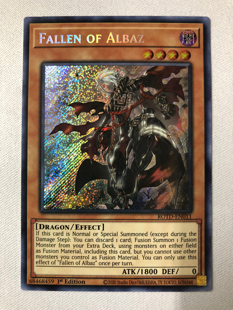 Yugioh Fallen of Albaz ROTD-EN011 Secret Rare 1st Edition Near Mint