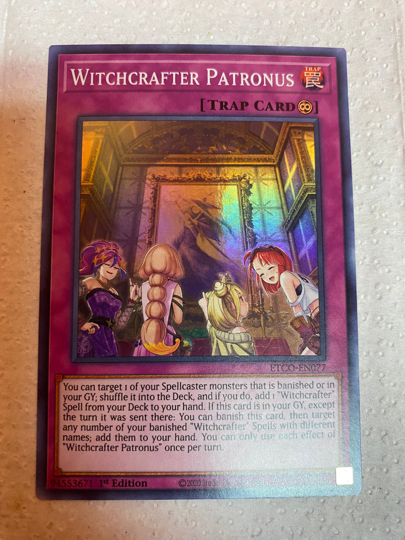 Yugioh Witchcrafter Patronus ETCO-EN077 Super Rare 1st Edition NM