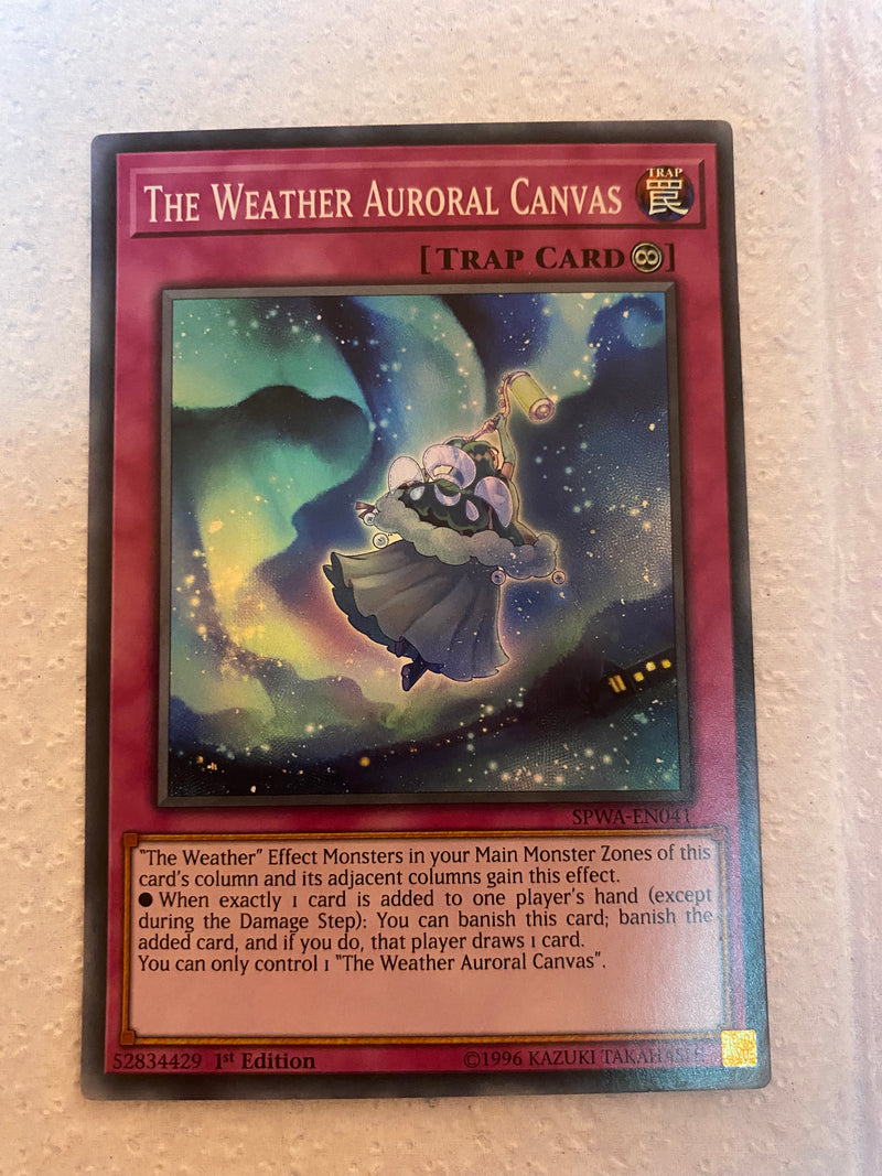 Yugioh Weather Auroral Canvas SPWA-EN041 1st Edition Super Rare Near Mint