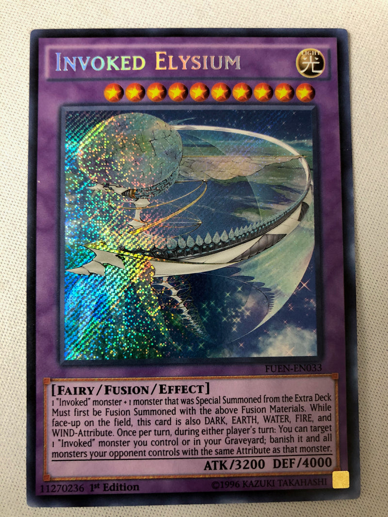 Yugioh Invoked Elysium FUEN-EN033 1st Edition Secret Rare Near Mint