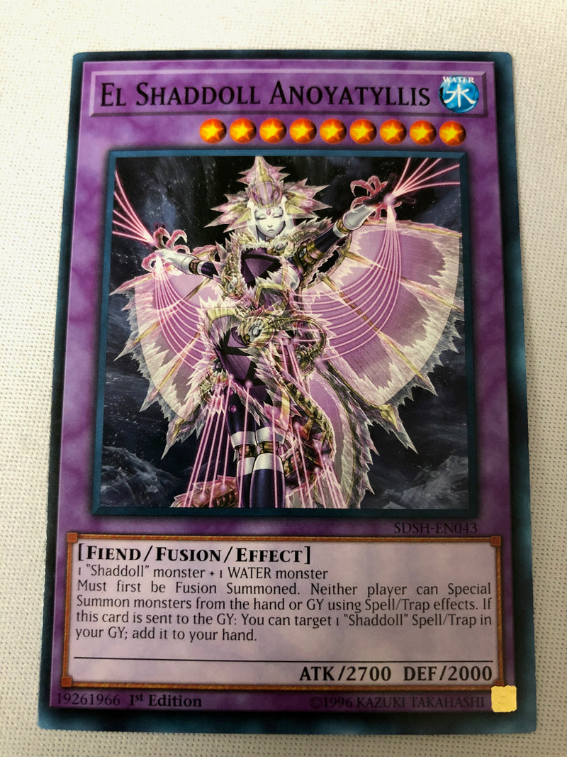 YugiohEl Shaddoll Anoyatyllis SDSH-EN043 Common 1st Edition Near Mint