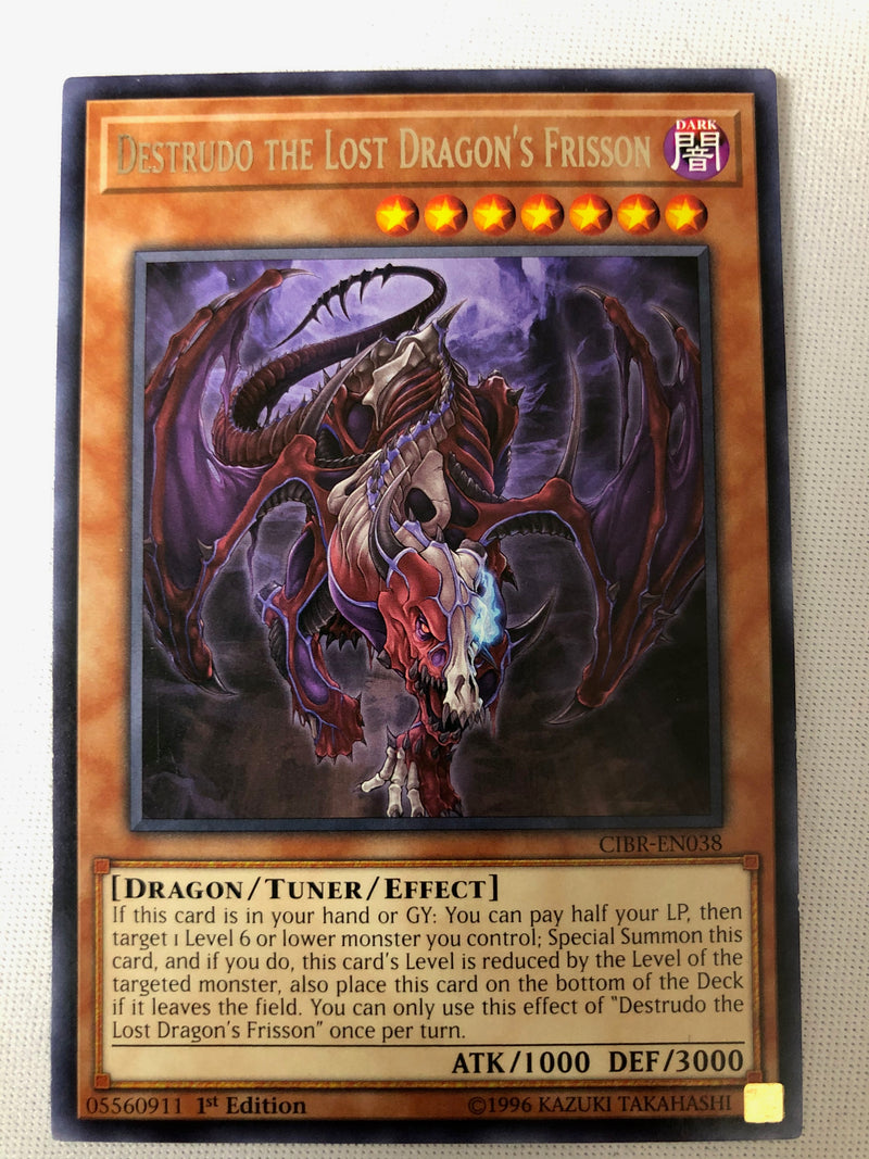 Yugioh Destrudo The Lost Dragon’s Frisson CIBR-EN038 Rare 1st Edition NM