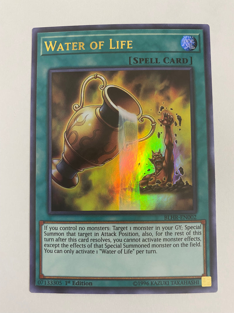 Yugioh Water of Life  BLHR-EN002 1st Edition Ultra Rare Near Mint