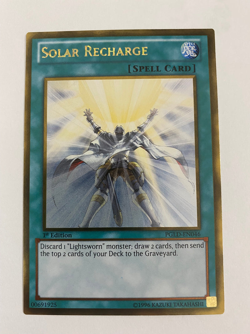 Yugioh Solar Recharge PGLD-EN046 1st edition Ultra Rare Near Mint