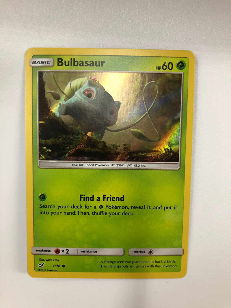 Bulbasaur 1/18 Detective Pikachu Holo Common Pokemon Card NM